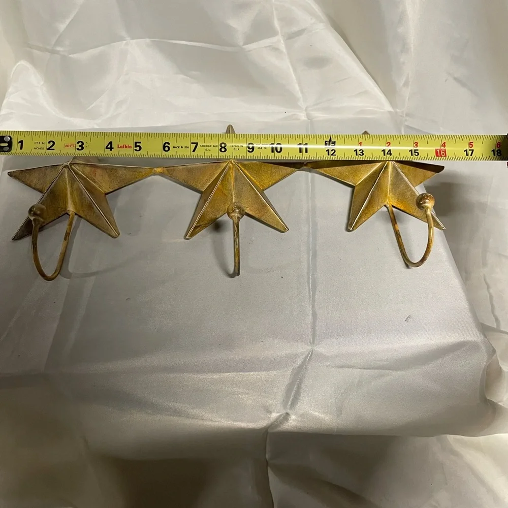 Gold Star Wall Hook Rack - Decorative Home Wall Decor